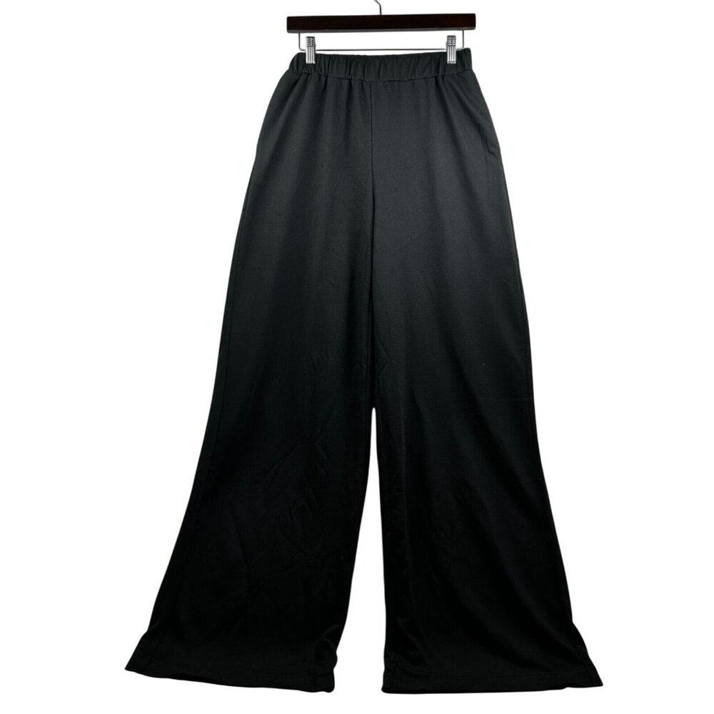 AREA STARS‎ Pants Womens Small Ultra Wide-Leg Black Pull-On Stretch Trousers